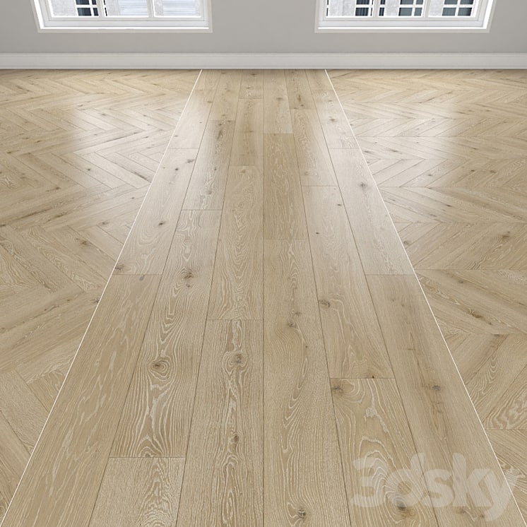 Parquet Oak, 3 types: herringbone, linear, chevron