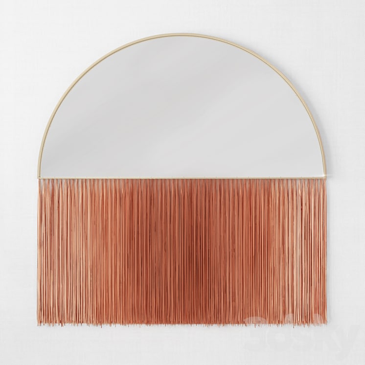 Mirror Luna with fringe