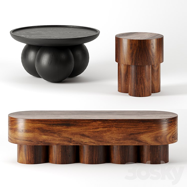 Coffee tables set by pfeifer studio