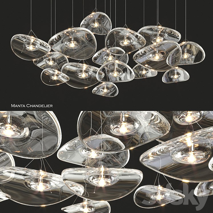 Terzani manta chandelier