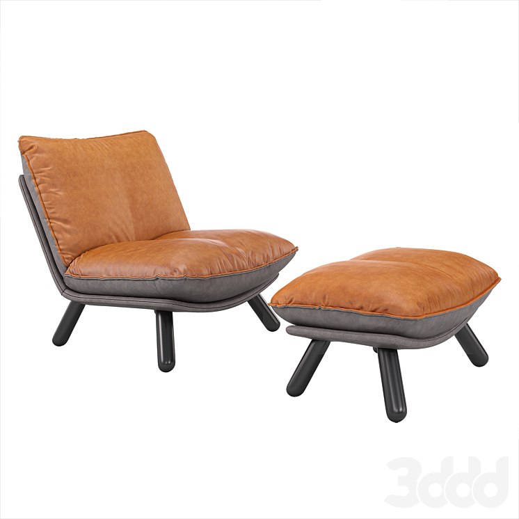 Lazy Sack lounge chair & hocker