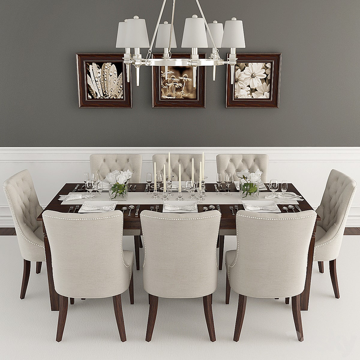 Table, chairs, serving 2