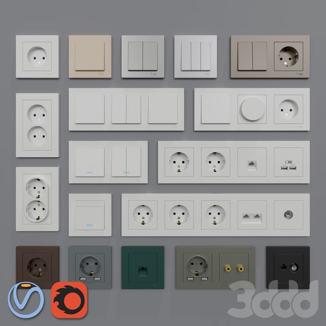 Sockets and switches Schneider Electric Atlas Design