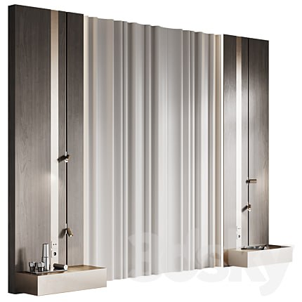 Headboard with wall moldings