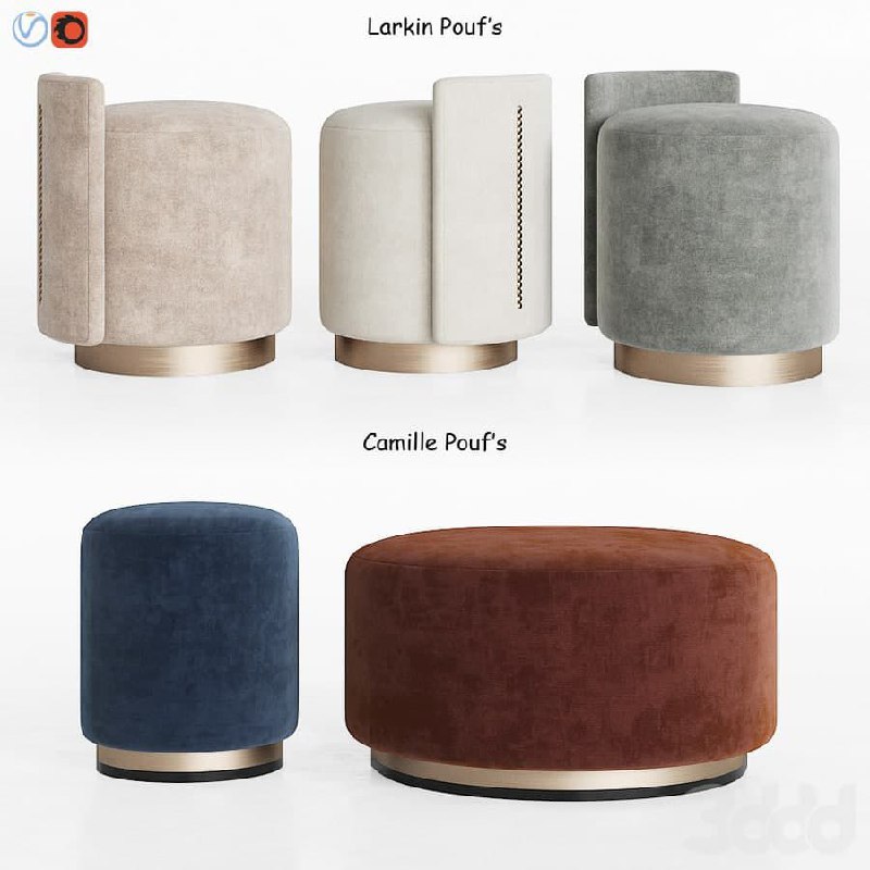 Larkin & Camille Ottomans Thesofaandchair