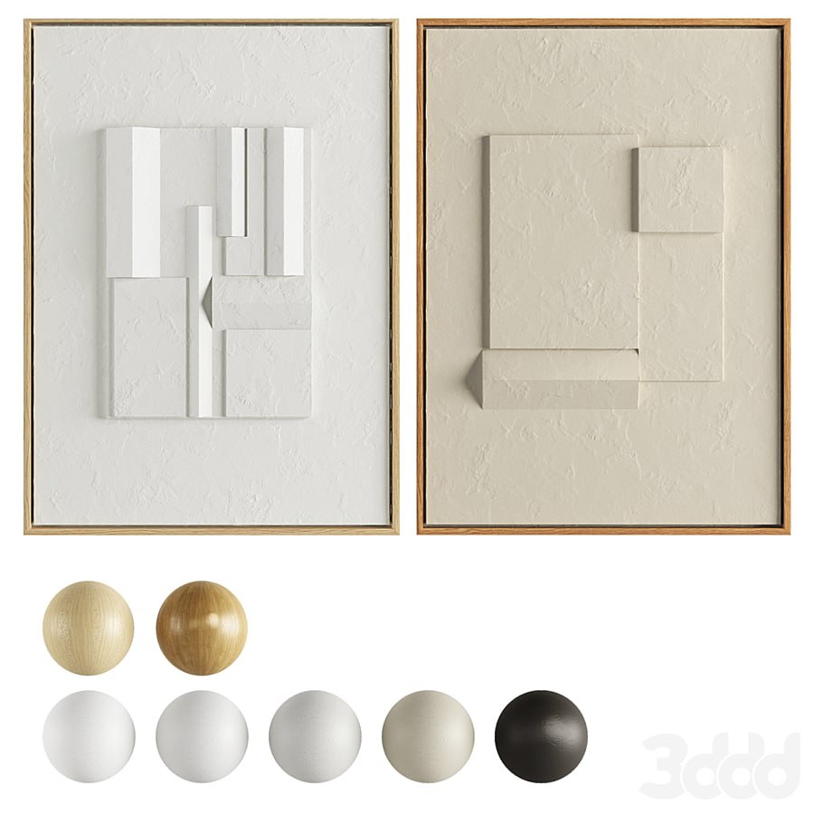 Iolastudios - Plaster Painted Relief Artwork 04