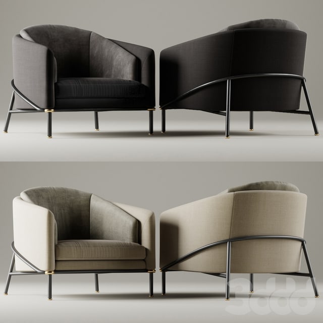 Minotti Fil noir armchair