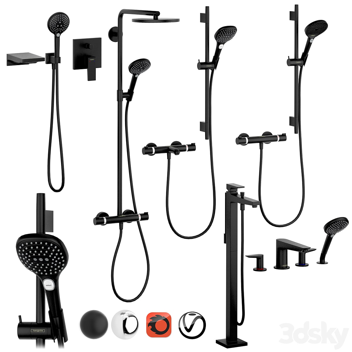 HANSGROHE Set 1 | Ecostat | Metropol | Talis with adjustable watering can