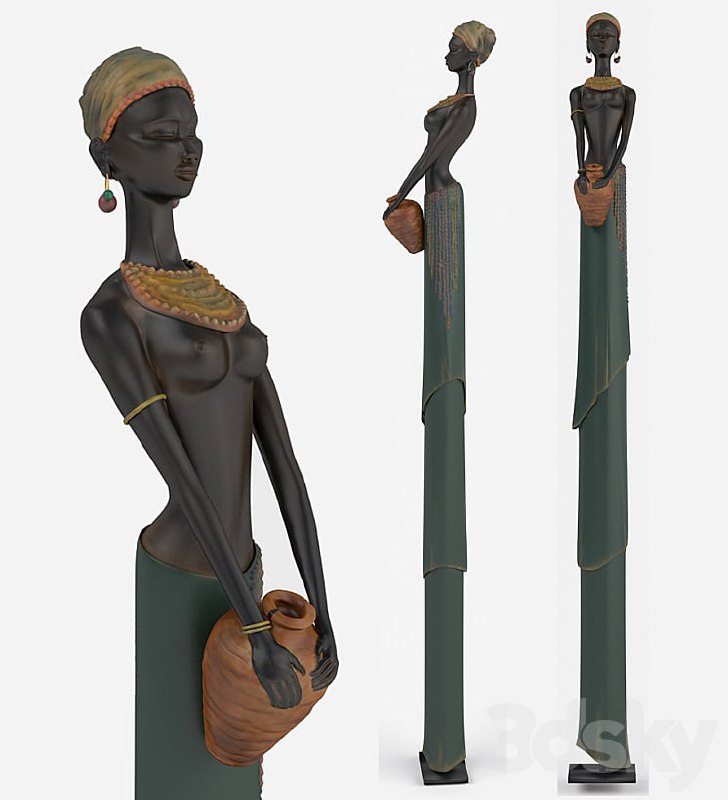 Statuette of an African female occupation