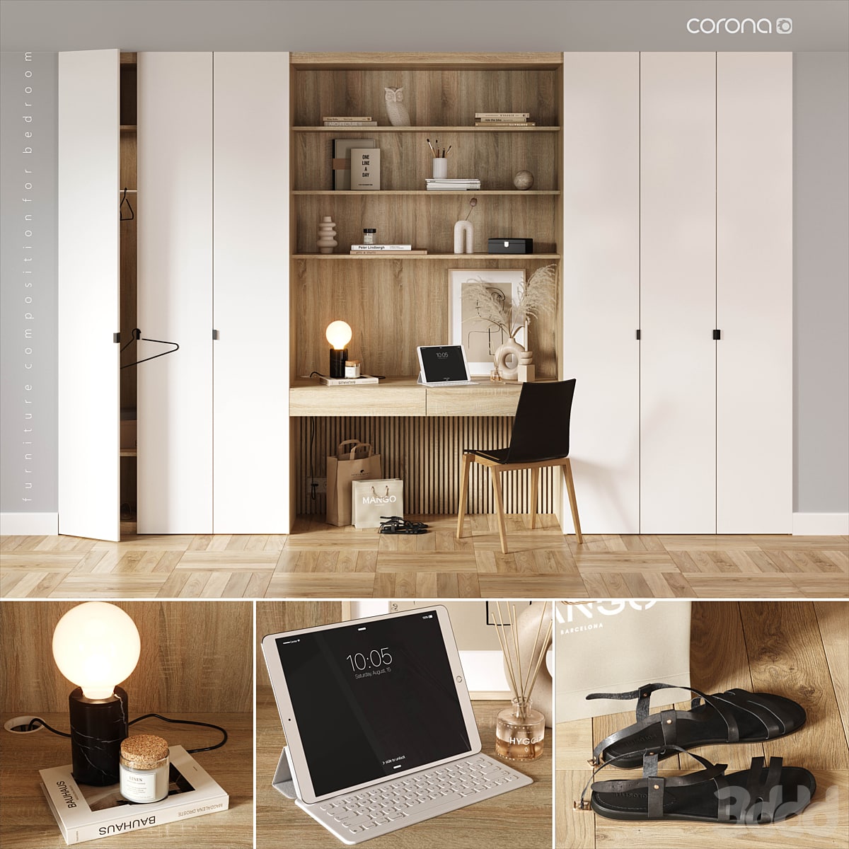 Furniture composition for the bedroom