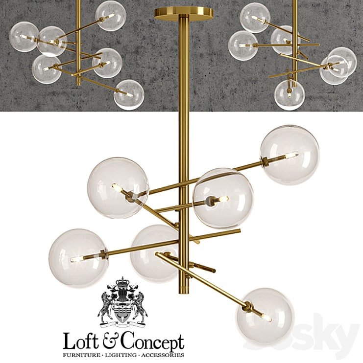 Chandelier Bolle hanging lamp Gallotti and Radice