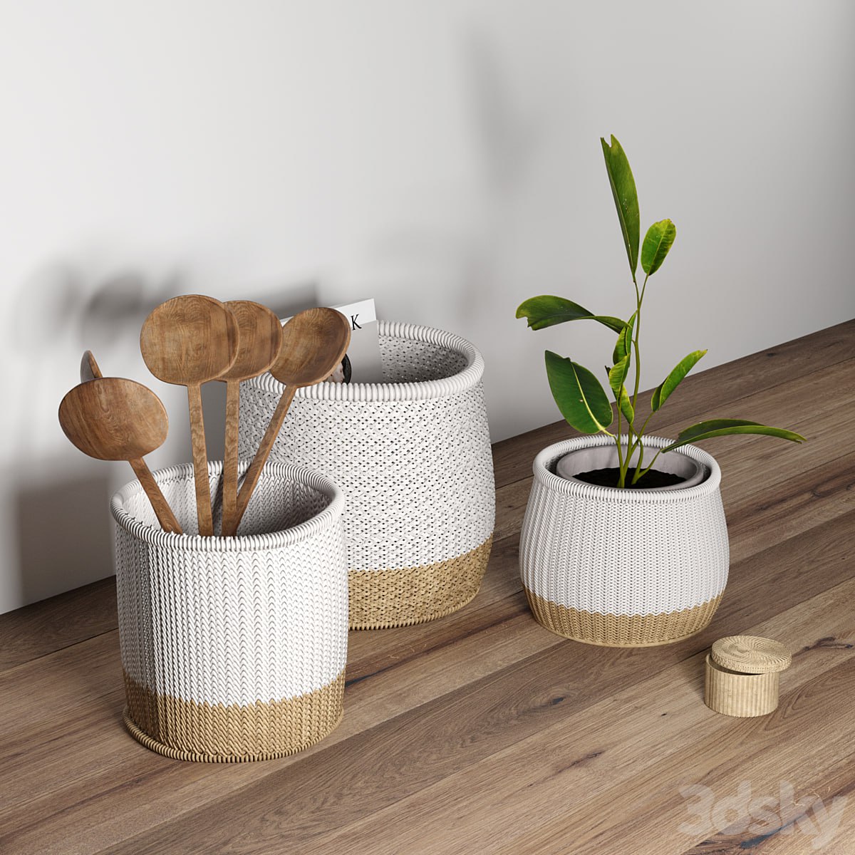 Decorative set with baskets 2
