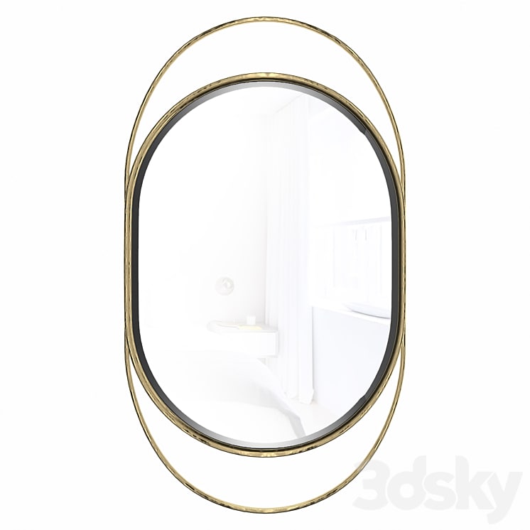 Mirror in a metal frame gold KFG097