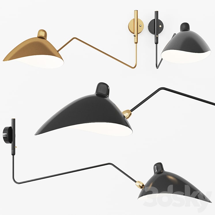 Serge Mouille AP1BC Wall Lamp Sconce