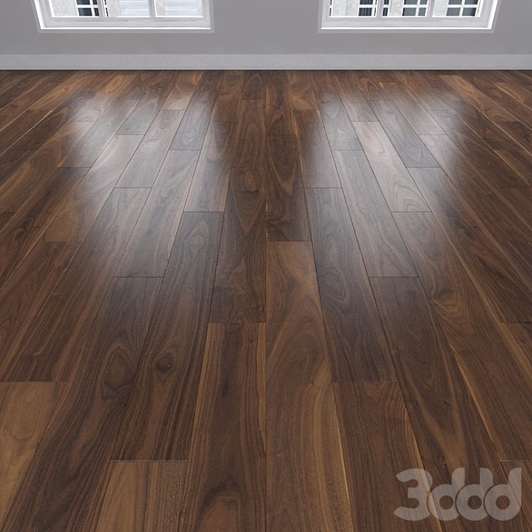 Parquet American walnut, 3 types: herringbone, linear, chevron. Materials/Wood