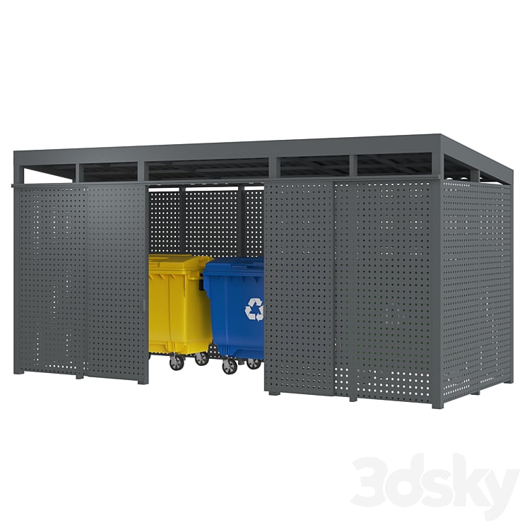 Metal box waste bins