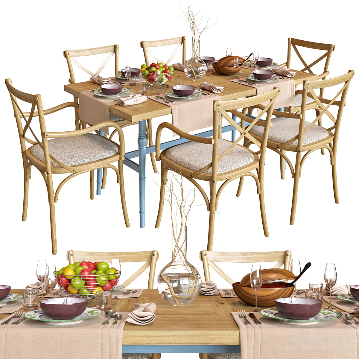 DINETTE WOODEN PROVENCE
