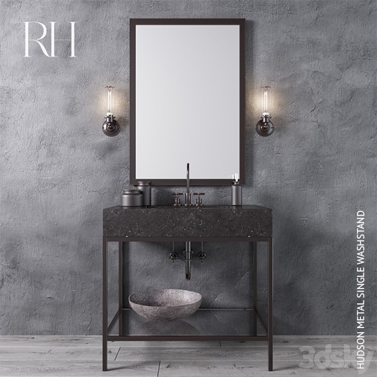 HUDSON METAL SINGLE WASHSTAND