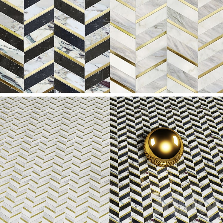 mosaique surface Oxford Black & Oxford Blue