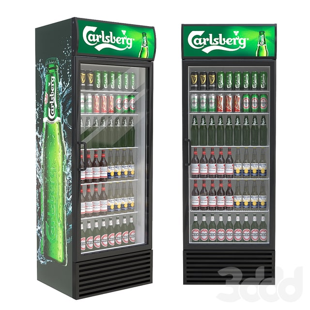 Chill cabinet with drinks
