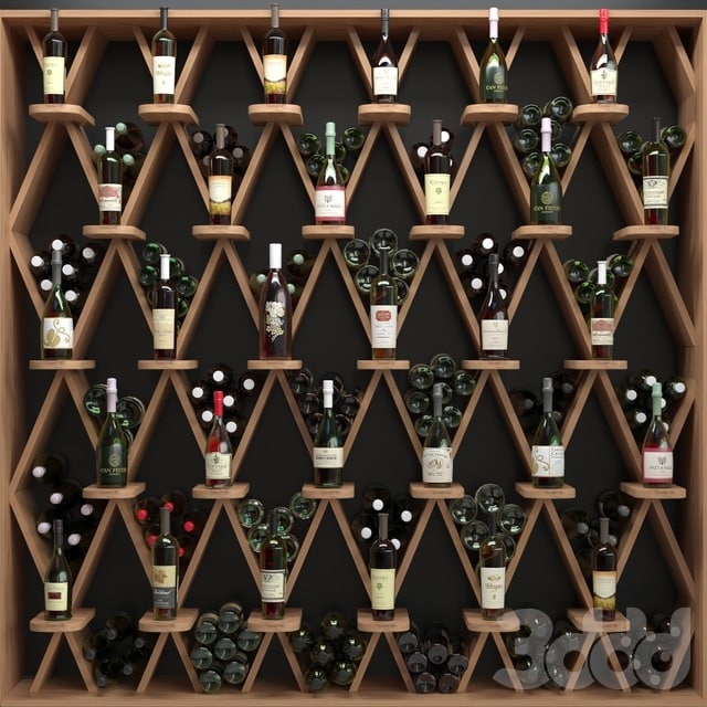 Wine shelf in the liquor store 2. Alcohol #