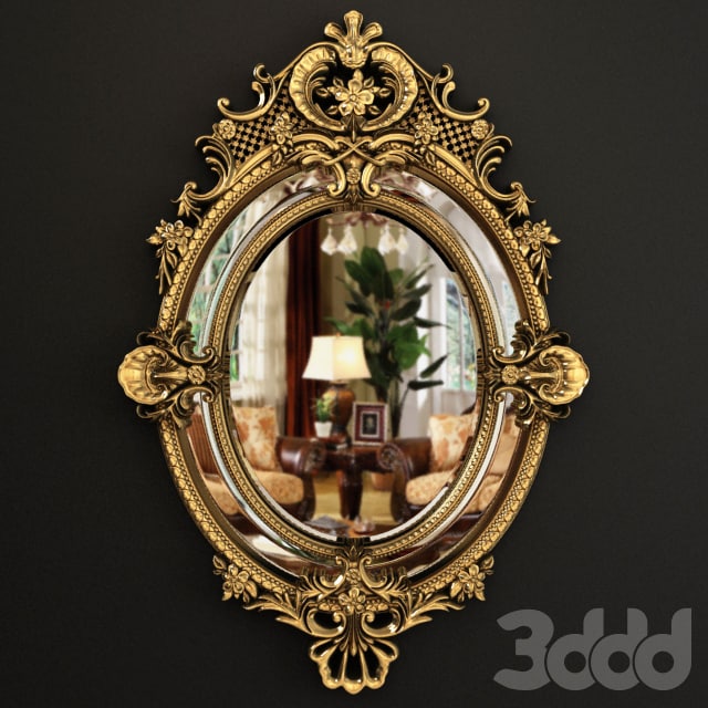 Century French Louis XV Fine Gilt Carved Oval Mirror