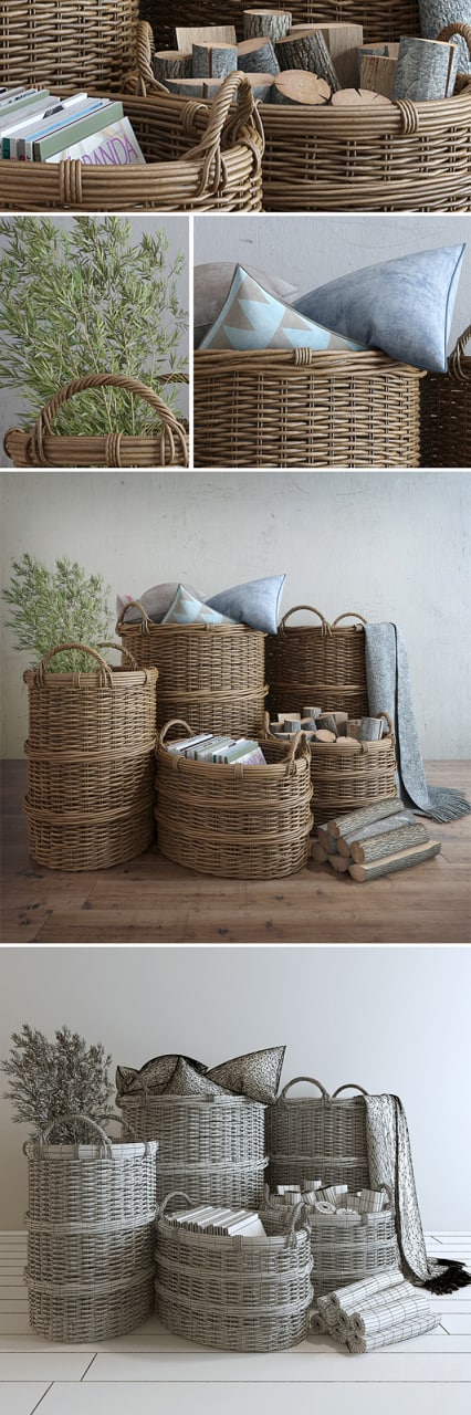 Basket with handles