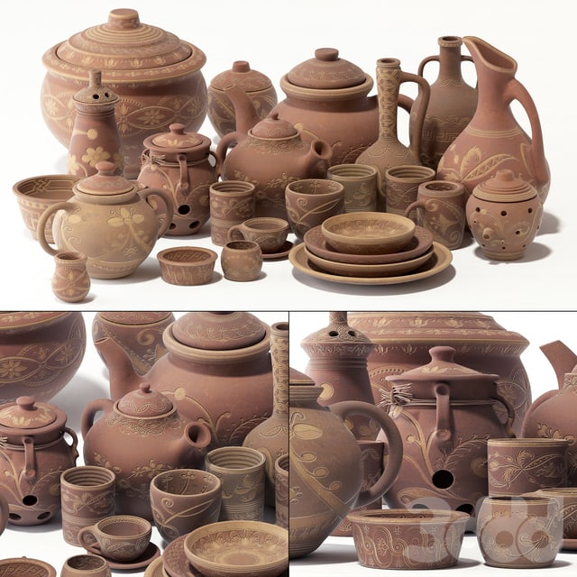 Dishes clay rack n12 / Посуда из глины №12