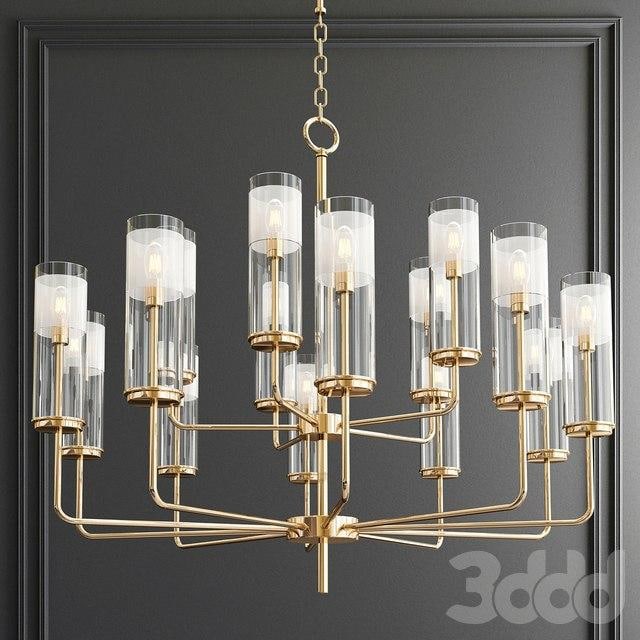 Lessman 15 Light Shaded Tiered Chandelier
