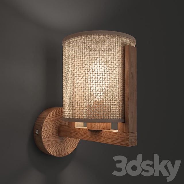 Moreno wall lamp with beige lampshade
