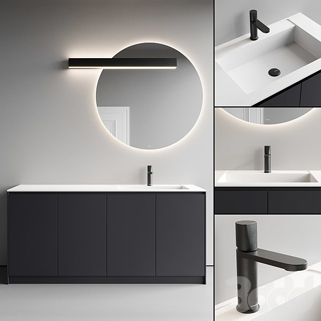 Antonio Lupi Design Piana Vanity Unit Set 1