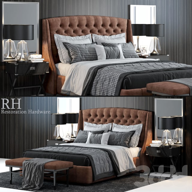 Restoration Hardware Warner Tufted Bed