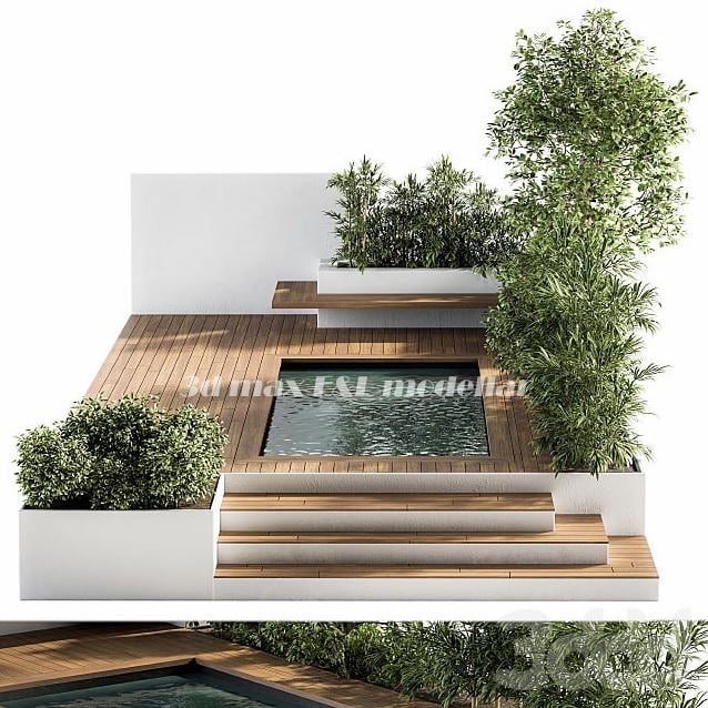 Backyard and Landscaping Furniture with Swimming Pool