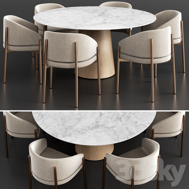 Porro Frank Armchair and Materic Table