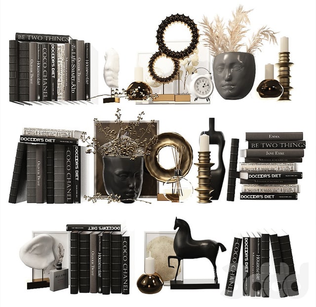 Decorative shelf filling set 6