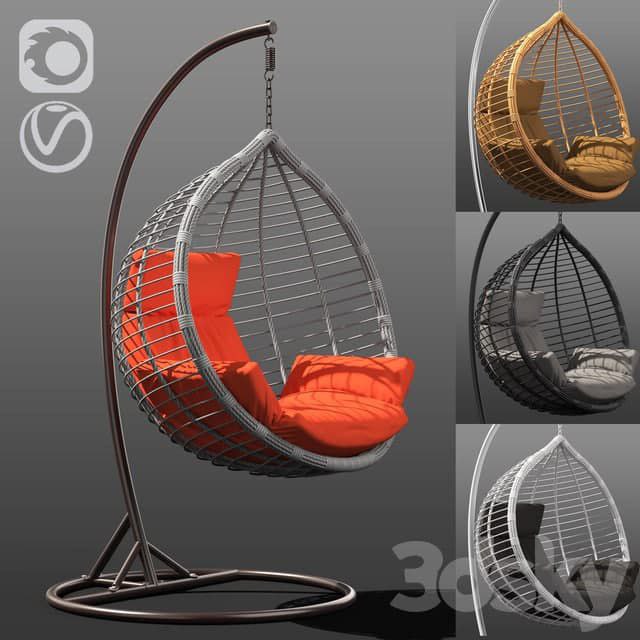 Acapulco wicker hanging rocking chair in 4 colors