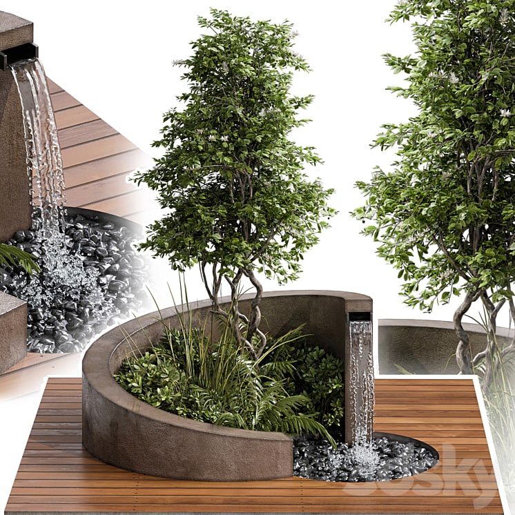 Landscape Furniture with Fountain Architect Element 08