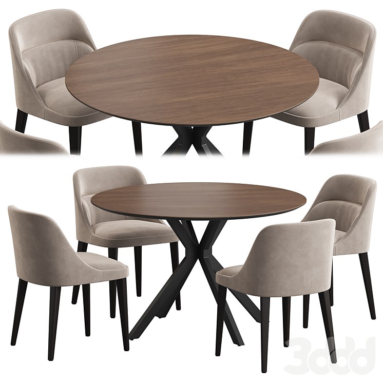 Ralf table Jackie chair Dining set