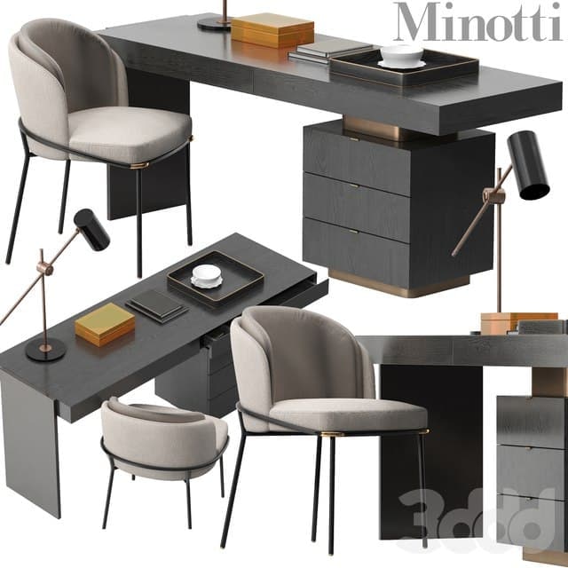 Minotti Carson desk set