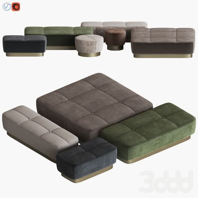 Pouf Minotti Jacques set
