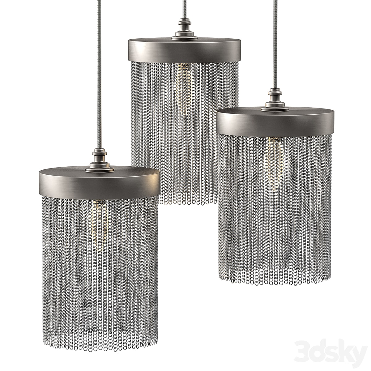 Tigermoth lighting - Silver chain mini pendant