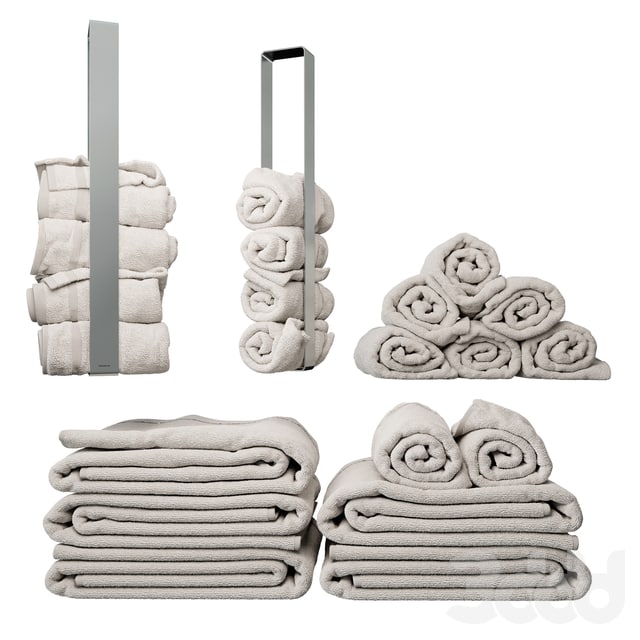 Blomus towel set with holder