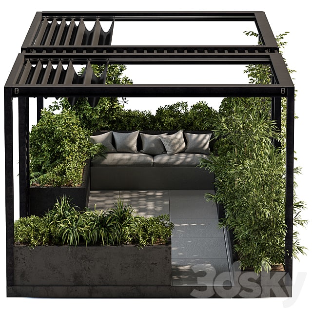 [Mostafa5142](https://t.me/Mostafa5142) Roof Garden and Landscape Furniture with Pergola - Set 38