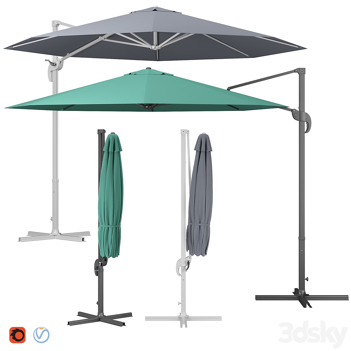 Cantilever Octagonal Parasol