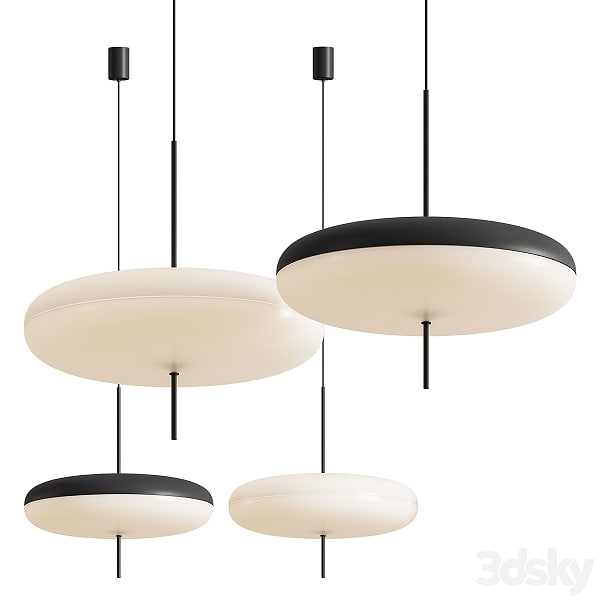 Gino Sarfatti Model No. 2065 Ceiling Light in Black and White