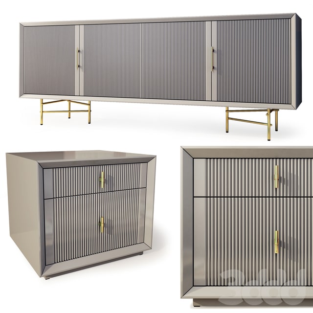 Chest of drawers and bedside table Astoria. Nightstand, sideboard by Enza Home