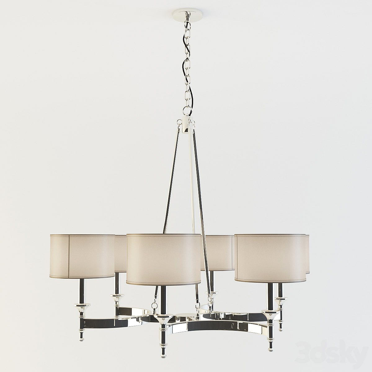 Pembroke 6-Light Chandelier in Polished Nickel