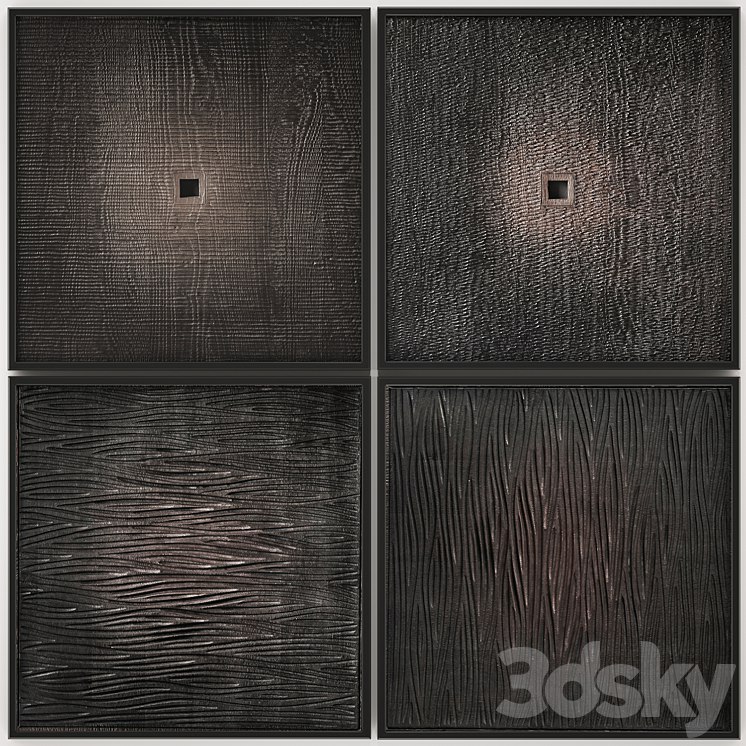 Collection of paintings. fourteen, frame, wall decor, decoration, eco design, natural materials