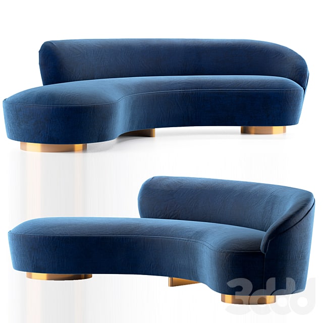 Freeform curved sofa