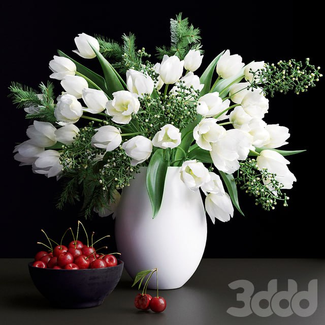 Bouquet of flowers in a vase 25